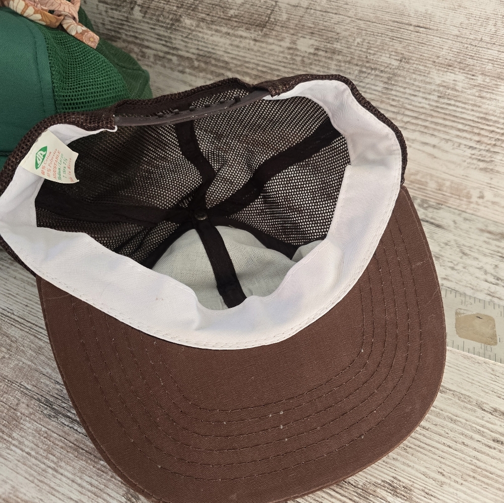 1980 Vintage Mt. St. Helens Brown Trucker Cap Snap Back - Picture 7 of 9